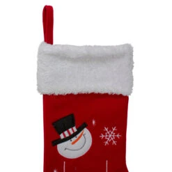 Northlight 19" Red And White Embroidered Snowmen Letter To Santa Christmas Stocking -Northlight Christmas northlight nl00490 3 85448.1665610743