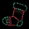Northlight Lighted Stocking Silhouette Window Christmas Decoration - 18" - Red And Green -Northlight Christmas northlight nl01011 2 54152.1694620059