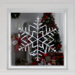 Northlight 18" White LED Lighted Snowflake Christmas Window Silhouette -Northlight Christmas northlight nl01021 styled 01 72905.1699981075