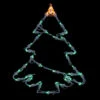 Northlight Lighted Christmas Tree Window Silhouette Decoration - 15" - Green And Yellow Lights