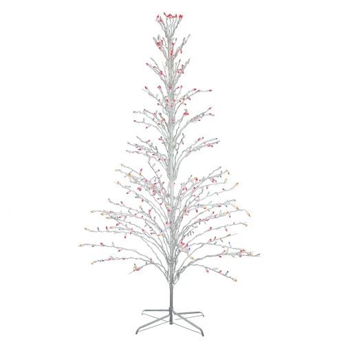 Northlight Cascade Twig Tree Outdoor Christmas Decoration - 6' - White - Multi Lights 3 Northlight Cascade Twig Tree Outdoor Christmas Decoration - 6' - White - Multi Lights