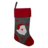 Northlight 19" Gray And Red Embroidered Santa Claus Christmas Stocking -Northlight Christmas northlight nl01812 updated 25277.1665611927