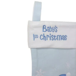 Northlight Baby's 1st Christmas Embroidered Teddy Bear Stocking - 19" - Blue And White -Northlight Christmas northlight nl01825 2 updated 26349.1608350166
