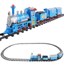 Northlight 14-Piece Blue Lighted And Animated Classic Cartoon Train Set With Sound -Northlight Christmas northlight nm1469 2 22411.1637238878