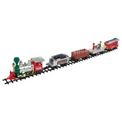 Northlight 35pc Silver And Red Battery Operated Lighted And Animated Classic Train Set With Sound -Northlight Christmas northlight nm94460 1 24636.1662575934