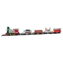 Northlight 35pc Silver And Red Battery Operated Lighted And Animated Classic Train Set With Sound -Northlight Christmas northlight nm94460 2 58727.1662575935