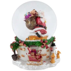 Northlight Santa Claus In Chimney Musical Christmas Snow Globe - 7" -Northlight Christmas northlight pm02734 2update 65761.1673556953