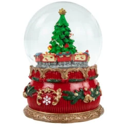 Musical Christmas Tree And Train Water Globe - 5.5" -Northlight Christmas northlight pm84770 4 53907.1674640085
