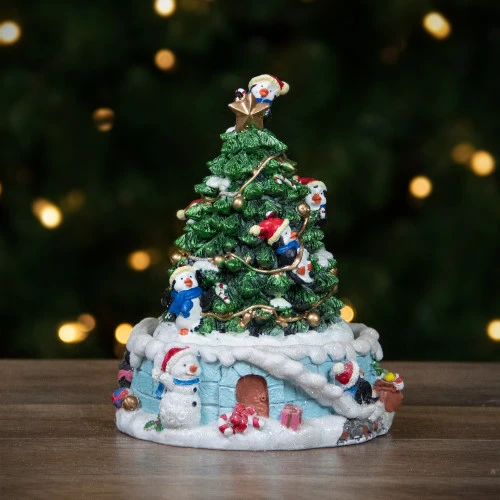 Northlight Penguins And Christmas Tree Rotating Music Box - 6.5" 4 Northlight Penguins And Christmas Tree Rotating Music Box - 6.5" - Image 2