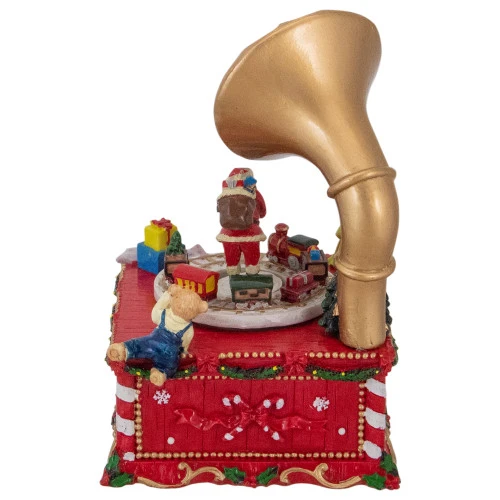 Northlight Santa Claus On Phonograph Musical Christmas Decoration - 7" 7 Northlight Santa Claus On Phonograph Musical Christmas Decoration - 7" - Image 5