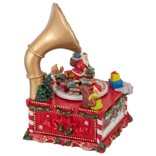 Northlight Santa Claus On Phonograph Musical Christmas Decoration - 7" 5 Northlight Santa Claus On Phonograph Musical Christmas Decoration - 7" - Image 3