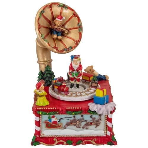 Northlight Santa Claus On Phonograph Musical Christmas Decoration - 7" 3 Northlight Santa Claus On Phonograph Musical Christmas Decoration - 7"