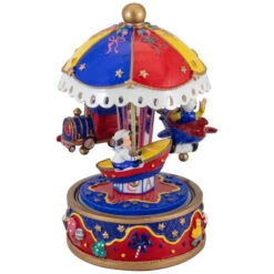 Children's Boat, Plane And Train Animated Musical Carousel - 7.5" -Northlight Christmas northlight pm92421 2 76134.1631205822