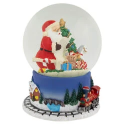 Northlight Christmas Train Around Santa Delivering Gifts Musical Water Globe - 6.5" -Northlight Christmas northlight pm94073 2 10912.1673557295