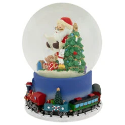 Northlight Christmas Train Around Santa Delivering Gifts Musical Water Globe - 6.5" -Northlight Christmas northlight pm94073 3 63238.1673557295
