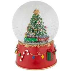 Northlight Train And Christmas Tree Village Musical Snow Globe - 8" -Northlight Christmas northlight pm94077 3 91641.1673557301