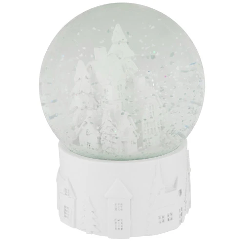 Northlight Musical Church Village Christmas Snow Globe - 5.5" - White 6 Northlight Musical Church Village Christmas Snow Globe - 5.5" - White - Image 4