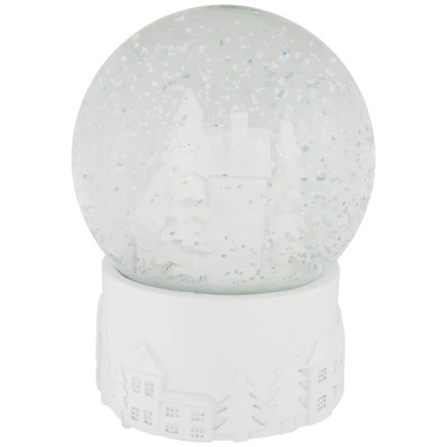 Northlight Musical Church Village Christmas Snow Globe - 5.5" - White 7 Northlight Musical Church Village Christmas Snow Globe - 5.5" - White - Image 5