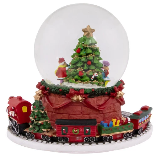 Northlight Christmas Tree With Revolving Train Musical Snow Globe - 6.5" 7 Northlight Christmas Tree With Revolving Train Musical Snow Globe - 6.5" - Image 5