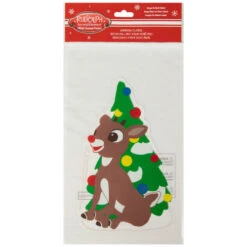Northlight 8" Rudolph And Christmas Tree Double Sided Gel Window Cling Decoration 12 Northlight 8" Rudolph And Christmas Tree Double Sided Gel Window Cling Decoration -Northlight Christmas northlight pw2042501a 001 52005.1687529317