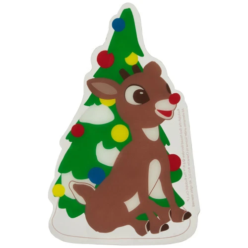 Northlight 8" Rudolph And Christmas Tree Double Sided Gel Window Cling Decoration 6 Northlight 8" Rudolph And Christmas Tree Double Sided Gel Window Cling Decoration - Image 4