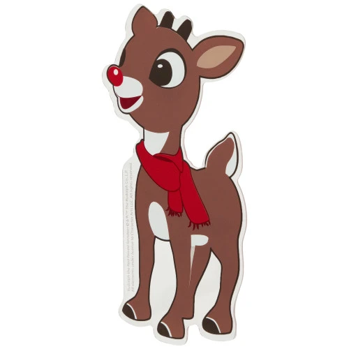 Northlight 8" Rudolph In Red Scarf Double Sided Gel Window Cling Decoration 5 Northlight 8" Rudolph In Red Scarf Double Sided Gel Window Cling Decoration - Image 3