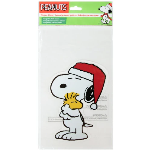 Northlight Peanuts Snoopy Hugs Woodstock Double Sided Christmas Window Cling Decoration - 7" 7 Northlight Peanuts Snoopy Hugs Woodstock Double Sided Christmas Window Cling Decoration - 7" - Image 5