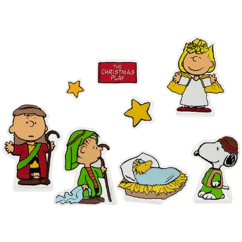 Northlight 8-Piece Peanuts Christmas Nativity Double Sided Window Cling Decorations 3 Northlight 8-Piece Peanuts Christmas Nativity Double Sided Window Cling Decorations