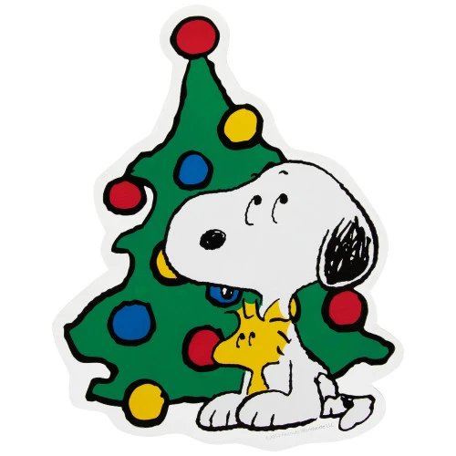 Northlight Peanuts Woodstock And Snoopy With Christmas Tree Window Cling Decoration 3 Northlight Peanuts Woodstock And Snoopy With Christmas Tree Window Cling Decoration