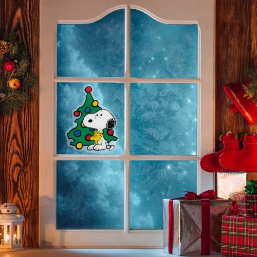 Northlight Peanuts Woodstock And Snoopy With Christmas Tree Window Cling Decoration 4 Northlight Peanuts Woodstock And Snoopy With Christmas Tree Window Cling Decoration - Image 2