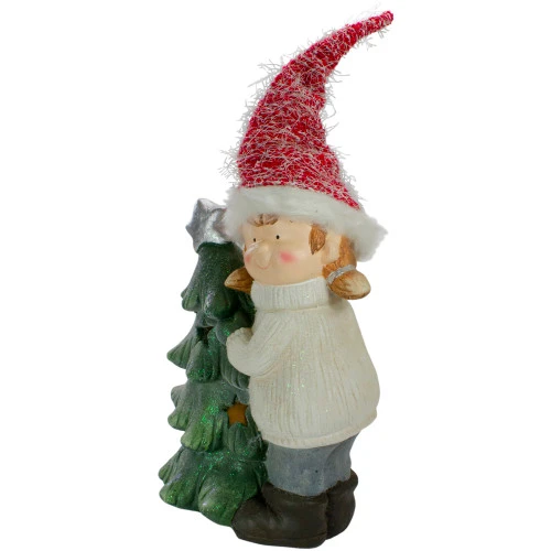 Northlight Smiling Girl Hugging A Star Tree Christmas Figure - 30" 6 Northlight Smiling Girl Hugging A Star Tree Christmas Figure - 30" - Image 4