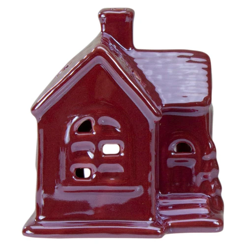 Northlight Ceramic House With Star Cutouts Christmas Decoration - 4" 5 Northlight Ceramic House With Star Cutouts Christmas Decoration - 4" - Image 3