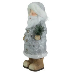 Northlight Ceramic Santa Holding Pine Sprig Christmas Figure - 18" -Northlight Christmas northlight q592796 3 09420.1643415253