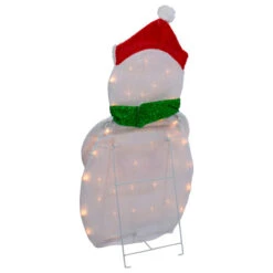 Northlight 32" Lighted 2D Chenille Snowman With Scarf Outdoor Christmas Decoration 13 Northlight 32" Lighted 2D Chenille Snowman With Scarf Outdoor Christmas Decoration -Northlight Christmas northlight qh92871 2 31932.1646269180