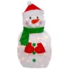 Northlight 32" Lighted 2D Chenille Snowman With Scarf Outdoor Christmas Decoration -Northlight Christmas northlight qh92871 83217.1646269177
