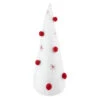 Northlight Plush Christmas Cone Tree With Pompom Ornaments - 11" - White And Red -Northlight Christmas northlight qs94358 1 88431.1668068450