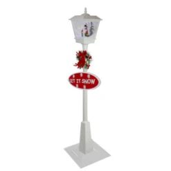 Northlight 70.75" White Lighted Musical Snowman Christmas Street Lamp -Northlight Christmas northlight r01732 2 85991.1681405459