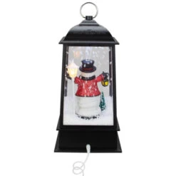 Lighted Snowman Christmas Lantern With Falling Snow - 13" - Black -Northlight Christmas northlight r27472 2 05579.1678977130
