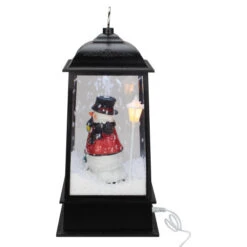 Lighted Snowman Christmas Lantern With Falling Snow - 13" - Black -Northlight Christmas northlight r27472 3 18530.1678977130