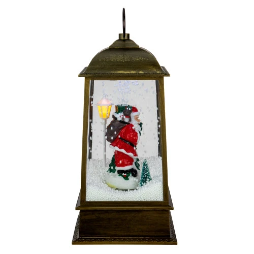 Northlight LED Lighted Snowing And Musical Santa Christmas Lantern - 13.5" 6 Northlight LED Lighted Snowing And Musical Santa Christmas Lantern - 13.5" - Image 4