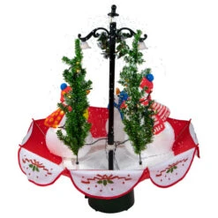 Northlight 30" Musical Lighted Snowing Snowman Family In Umbrella Base Christmas Decoration -Northlight Christmas northlight r92476 4 59609.1665610754