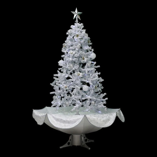Northlight 6' Lighted Musical Snowing Artificial Tinsel Christmas Tree, White LED Lights 5 Northlight 6' Lighted Musical Snowing Artificial Tinsel Christmas Tree, White LED Lights - Image 3