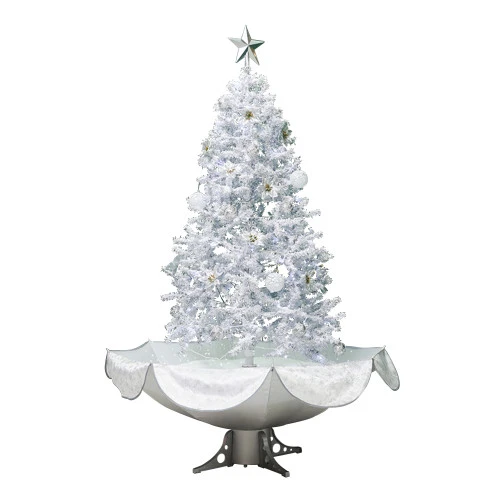 Northlight 6' Lighted Musical Snowing Artificial Tinsel Christmas Tree, White LED Lights 4 Northlight 6' Lighted Musical Snowing Artificial Tinsel Christmas Tree, White LED Lights - Image 2