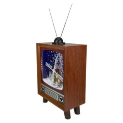 Northlight LED Lighted Musical Snowing Windmill TV Set Decoration - 21" -Northlight Christmas northlight r92483 2 08760.1646182698