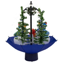 Northlight 30" Lighted Musical Snowing Snowman Family In Umbrella Base Christmas Decoration -Northlight Christmas northlight r93907 4 57132.1674553298