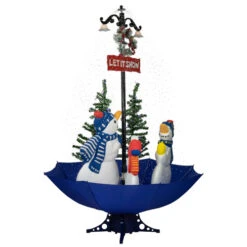 Northlight Lighted Musical Snowing Let It Snow Snowmen In Umbrella Base Christmas Decoration - 5.5' -Northlight Christmas northlight r93908 3 83348.1677320478