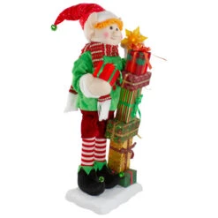 Northlight Lighted Animated Musical Santa's Elf With Star And Presents Christmas Figure - 30" -Northlight Christmas northlight ri92236 sample 1 68334.1640993845