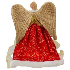 Lighted Angel With Golden Wings Christmas Tree Topper - 12" - Clear Lights -Northlight Christmas northlight ri92241 2 76747.1665611637