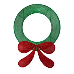 Northlight Commercial-Sized Lighted Tinsel Christmas Wreath Outdoor Decoration - 48"