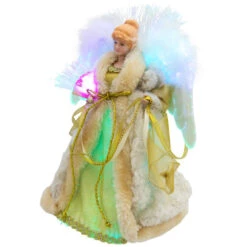 Northlight Color-Changing Fiber Optic Angel Christmas Tree Topper - 12" - Gold -Northlight Christmas northlight rp97050 02 2 84613.1727404100
